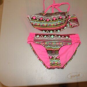 Multi Color 2 Pcs Justice Bikini Swimsuit Size 7